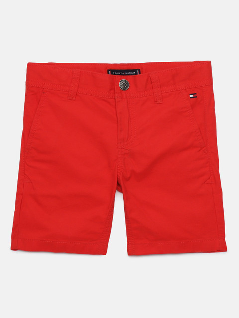 

Tommy Hilfiger Boys Red Pure Cotton Chino Shorts