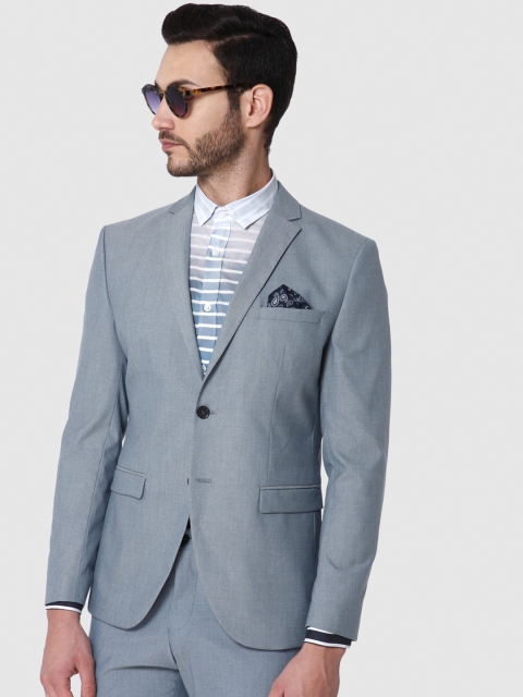 

SELECTED Men Grey Solid Slim Fit Single Breasted Casual Blazer