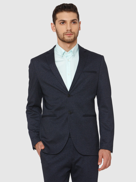 

SELECTED Navy Blue Solid Slim Fit Single-Breasted Smart Casual Blazer
