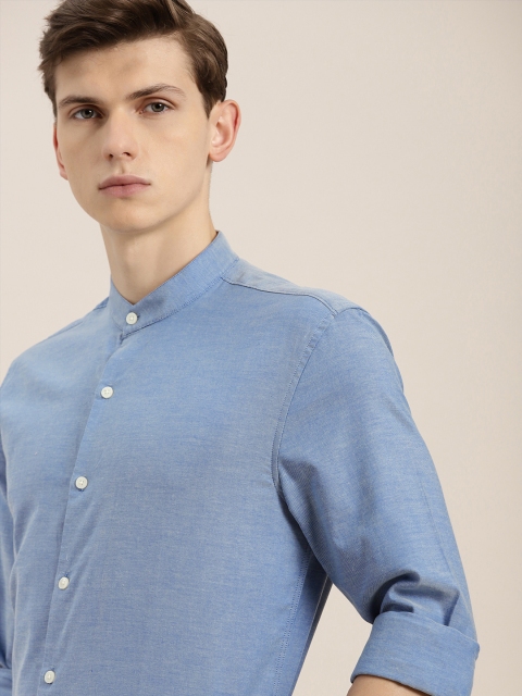 

INVICTUS Men Blue Slim Fit Self Design Formal Shirt