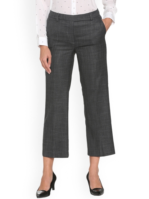 

Van Heusen Woman Grey Regular Fit Solid Formal Trousers