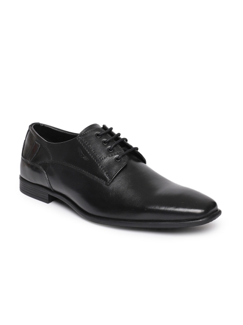 

Park Avenue Men Black Solid Leather Formal Derbys