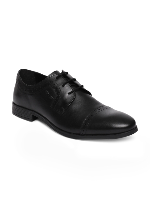 

Park Avenue Men Black Solid Leather Formal Brogues