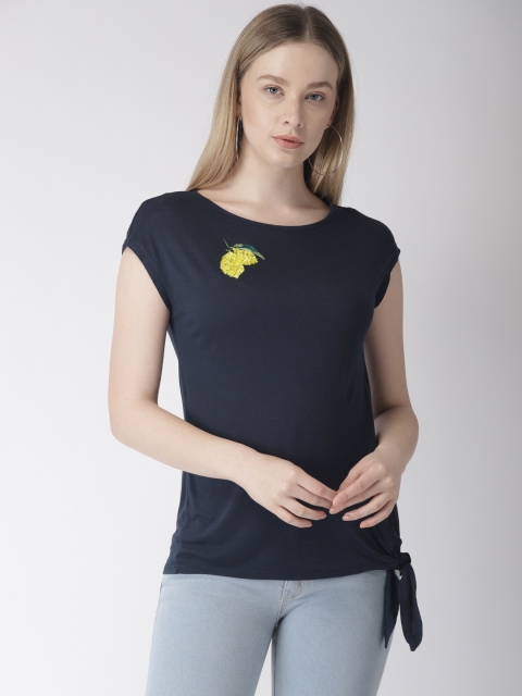 

Marks & Spencer Women Navy Blue Solid Top