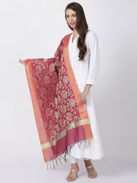 

Soch Pink Printed Dupatta