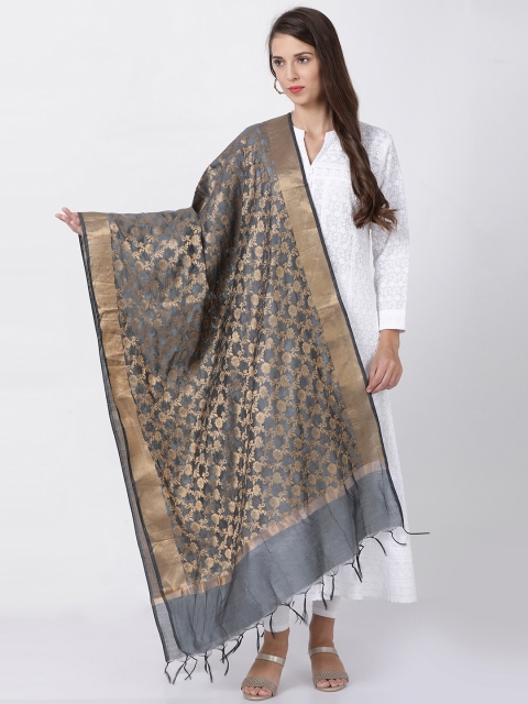 

Soch Black & Grey Printed Dupatta