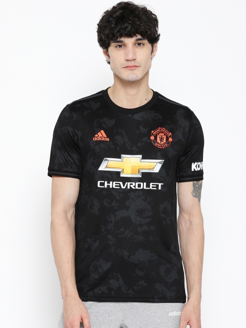 

ADIDAS Men Black Printed Manchester United FC Third Jersey