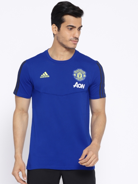 

ADIDAS Men Blue Manchester United F.C. Solid T-Shirt