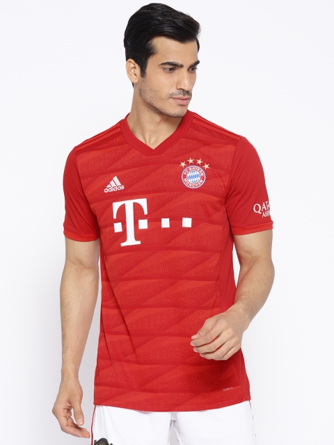 

ADIDAS Men Red FC Bayern Munich Home Printed Jersey