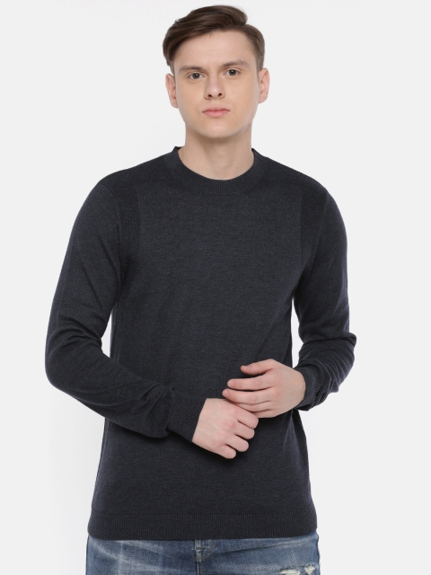 

SELECTED Men Navy Blue Solid Sweater