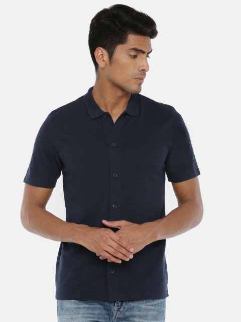 

SELECTED Men Blue Regular Fit Solid Casual Shirt