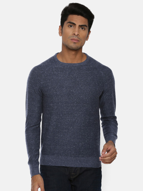 

SELECTED Men Blue Self Design Sweater