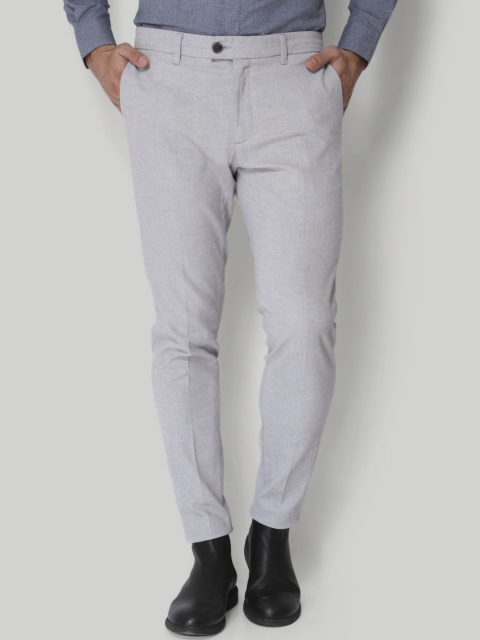 

SELECTED Men Grey Skinny Fit Solid Regular Trousers