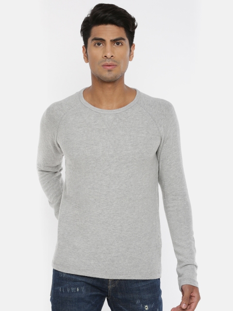 

SELECTED Men Grey Melange Solid Sweater