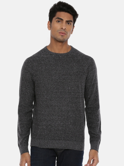 

SELECTED Men Charcoal Grey Solid Sweater