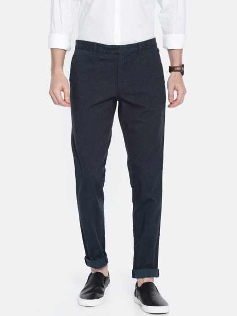 

SELECTED Men Navy Blue Urban Slim Slim Fit Solid Chinos