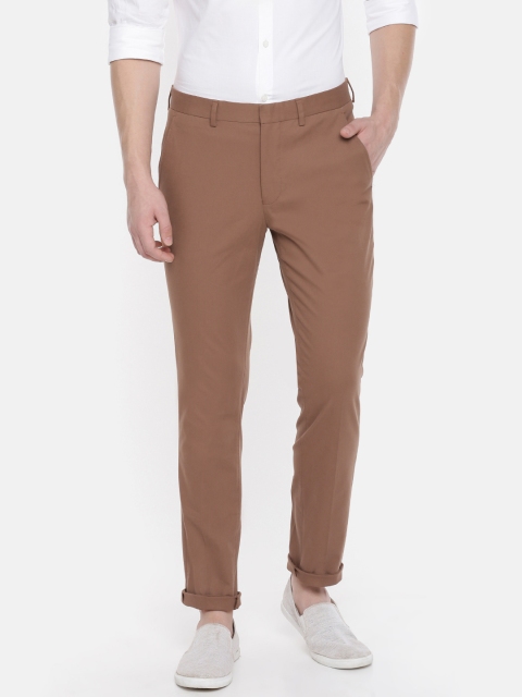 

SELECTED Men Brown Urban Slim Slim Fit Solid Chino Trousers