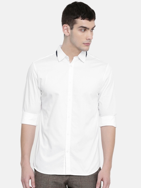 

SELECTED Men White Slim Fit Solid Casual Shirt