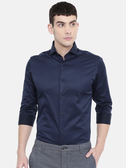 

SELECTED Men Blue Slim Fit Solid Smart Casual Shirt