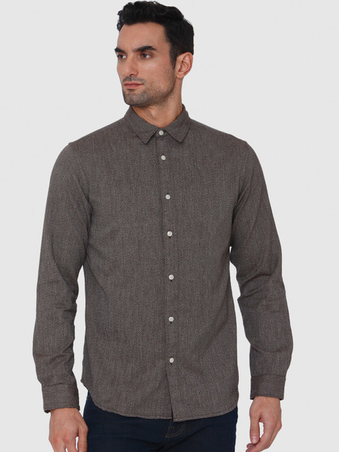 

SELECTED Men Grey Solid Casual Shirt