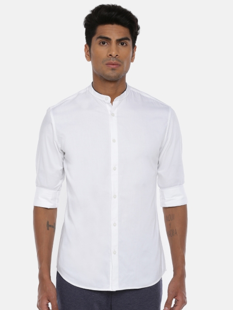 

SELECTED Men White Slim Fit Solid Casual Shirt