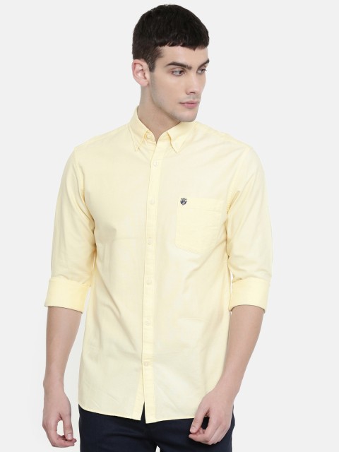 

SELECTED Men Yellow Regular Fit Solid Casual Shirt