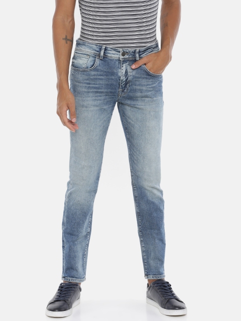 

SELECTED Men Blue Slim Fit Low Distressed Stretchable Jeans