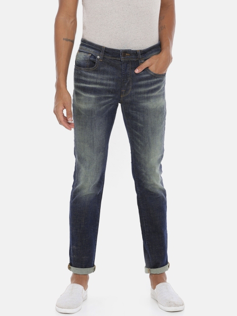 

SELECTED Men Dark Blue Slim Leon Fit Mid-Rise Clean Look Stretchable Jeans