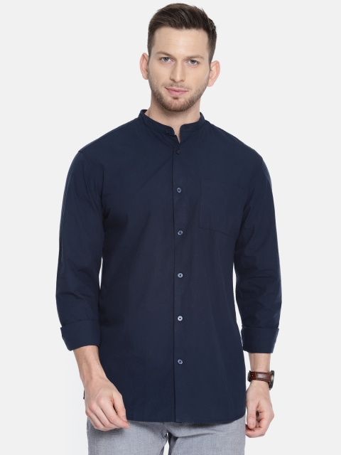 

SELECTED Men Navy Regular Fit Solid Casual Shirt, Navy blue