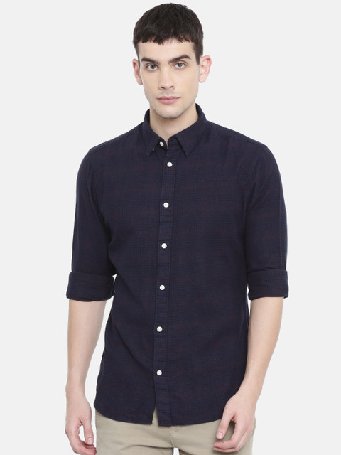 

SELECTED Men Brown Slim Fit Checked Casual Shirt