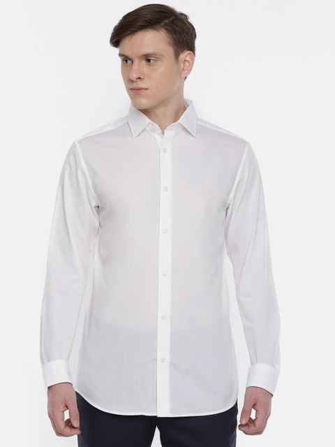 

SELECTED Men White Regular Fit Solid Casual Shirt