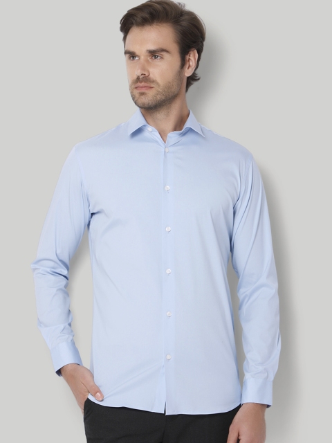 

SELECTED Men Blue Slim Fit Solid Opaque Casual Shirt