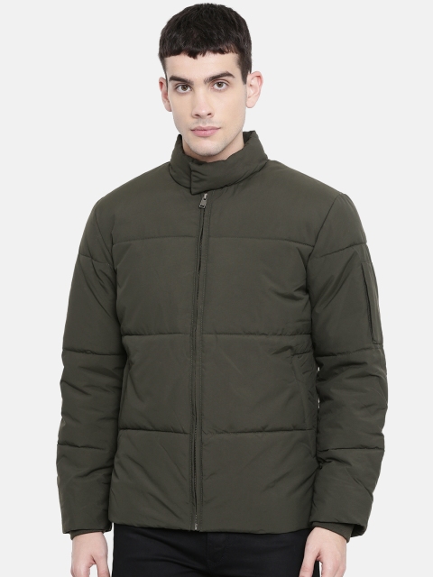

SELECTED Men Olive Green Solid Puffer Jacket