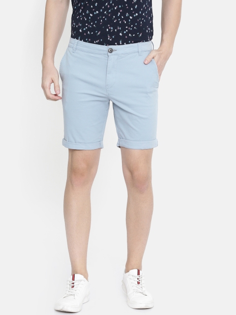 

SELECTED Men Blue Solid Regular Fit Chino Shorts