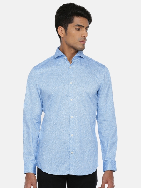 

SELECTED Men Blue Regular Fit Printed Formal Shirt