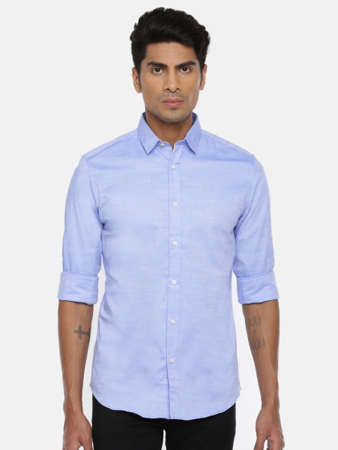 

SELECTED Men Blue Regular Fit Solid Formal Shirt