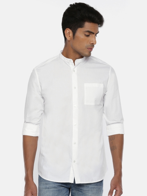 

SELECTED Men White Regular Fit Solid Casual Shirt