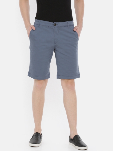 

SELECTED Men Blue Solid Regular Fit Chino Shorts