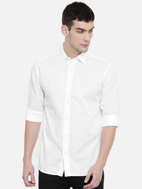 

SELECTED Men White Regular Fit Solid Casual Shirt
