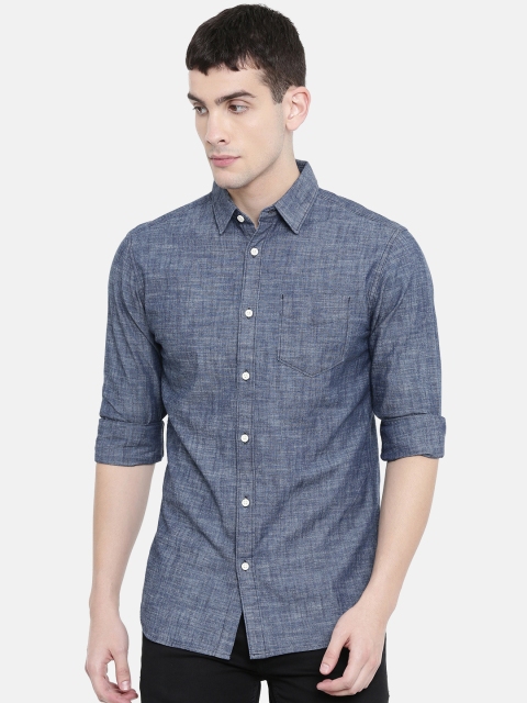 

SELECTED Men Blue Slim Fit Solid Casual Shirt