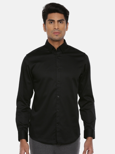 

SELECTED Men Black Slim Fit Solid Casual Shirt