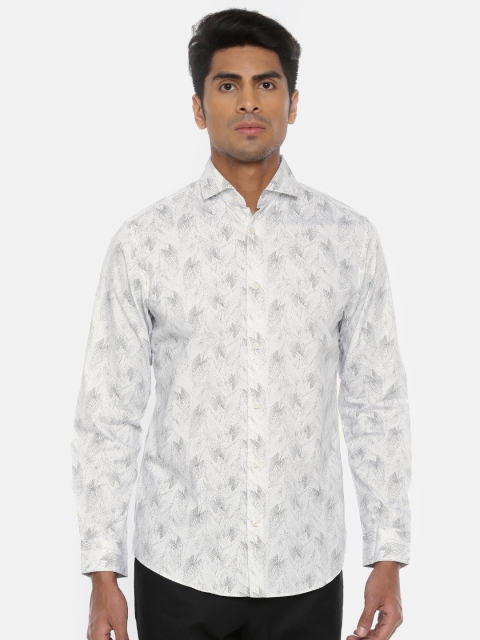 

SELECTED Men White & Black Regular Fit Printed Casual Shirt