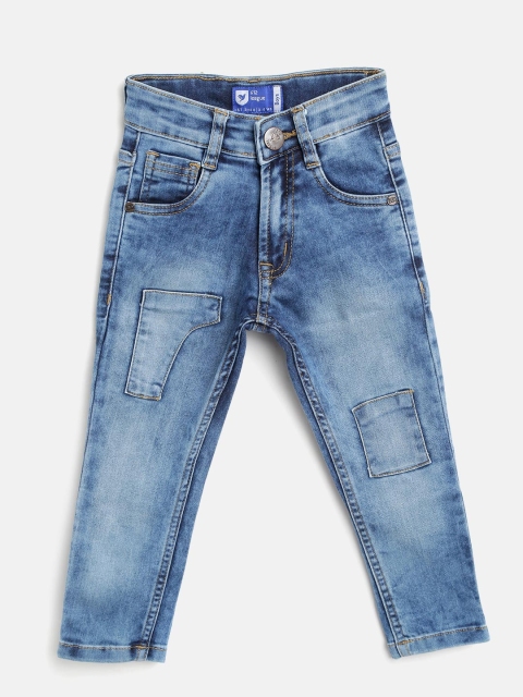 

612 league Boys Blue Regular Fit Mid-Rise Clean Look Stretchable Jeans