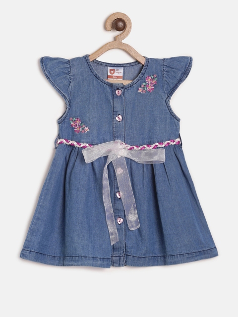 

612 league Girls Blue Fit and Flare Dress