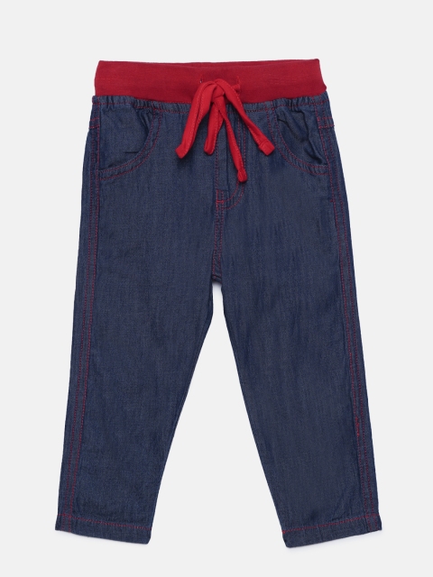 

612 league Girls Blue Regular Fit Solid Regular Trousers