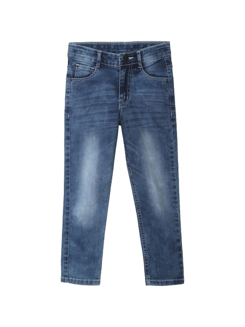 

612 league Boys Blue Regular Fit High-Rise Clean Look Jeans