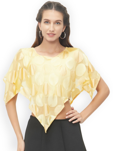 

Mirchi Women Cream-Coloured Solid Raw Silk Stitched Blouse