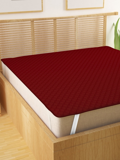 

Story@home Maroon Pinsonic Qulited Single Bed Mattress Protector