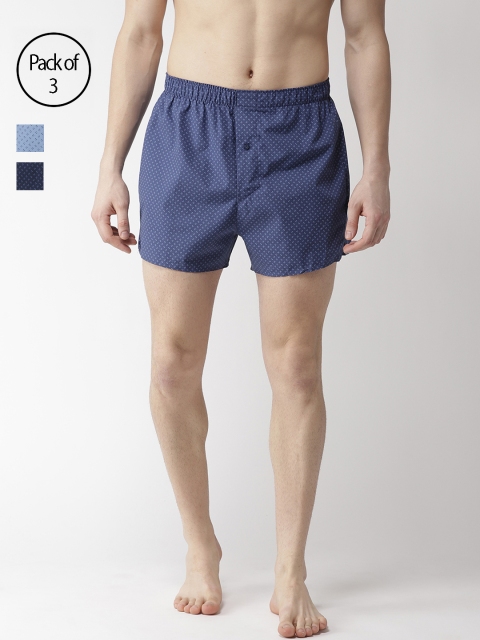 

Marks & Spencer Men Pack Of 3 Printed Boxers T143742, Blue