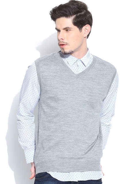 

ColorPlus Grey Melange Merino Wool Sleeveless Sweater
